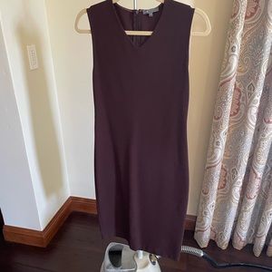 Vince Burgundy Stretch Sheath Dress
